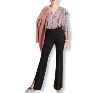 Anthropologie Essential trousers Adina Bootcut Slim Flare fit Pants black size 6
